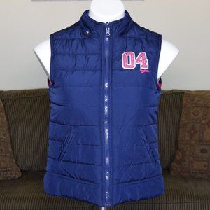 Justice Navy Blue Reversible Vest - Size 14